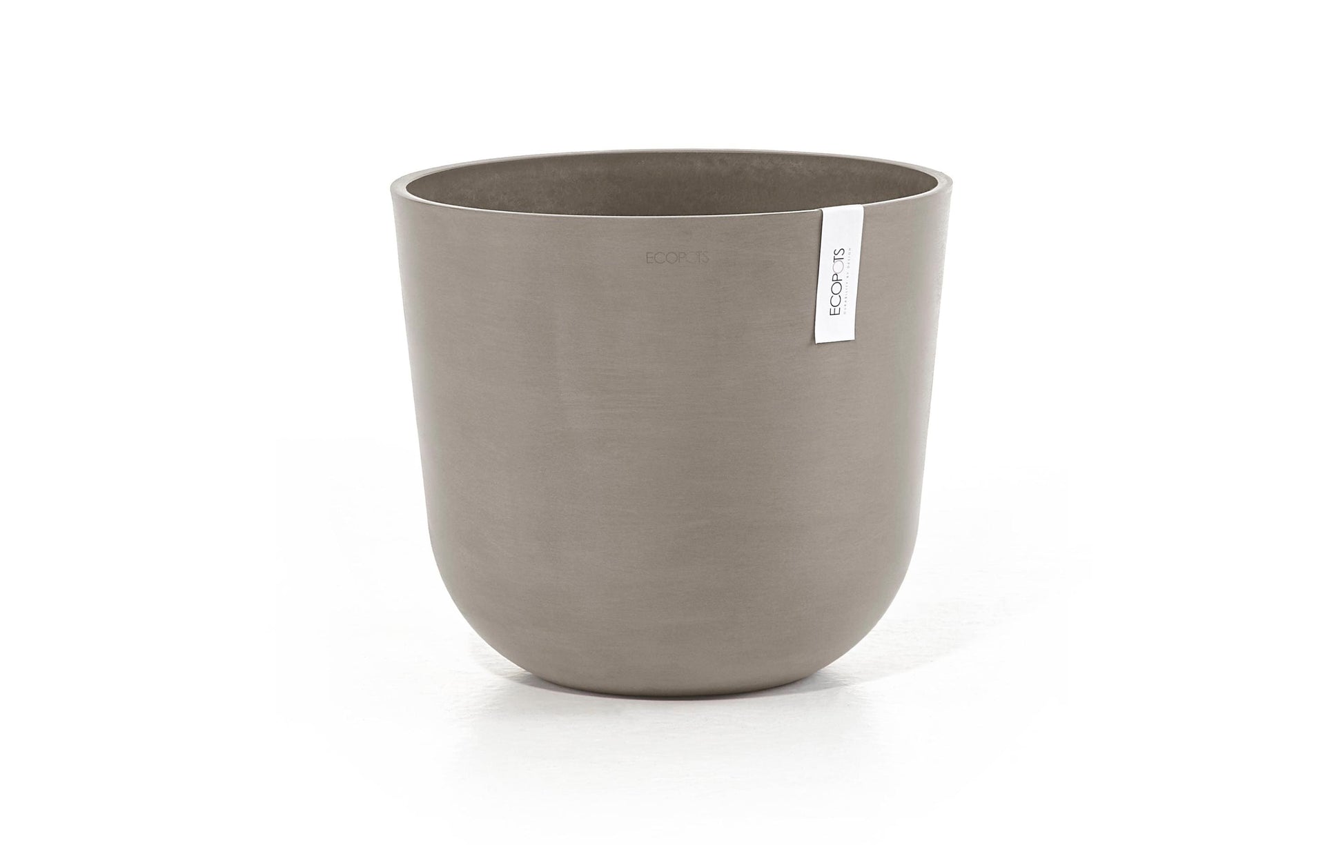 Ecopots Pflanzentopf – Ø 35 × 30,5 cm – Recycling-Kunststoff, Taupe