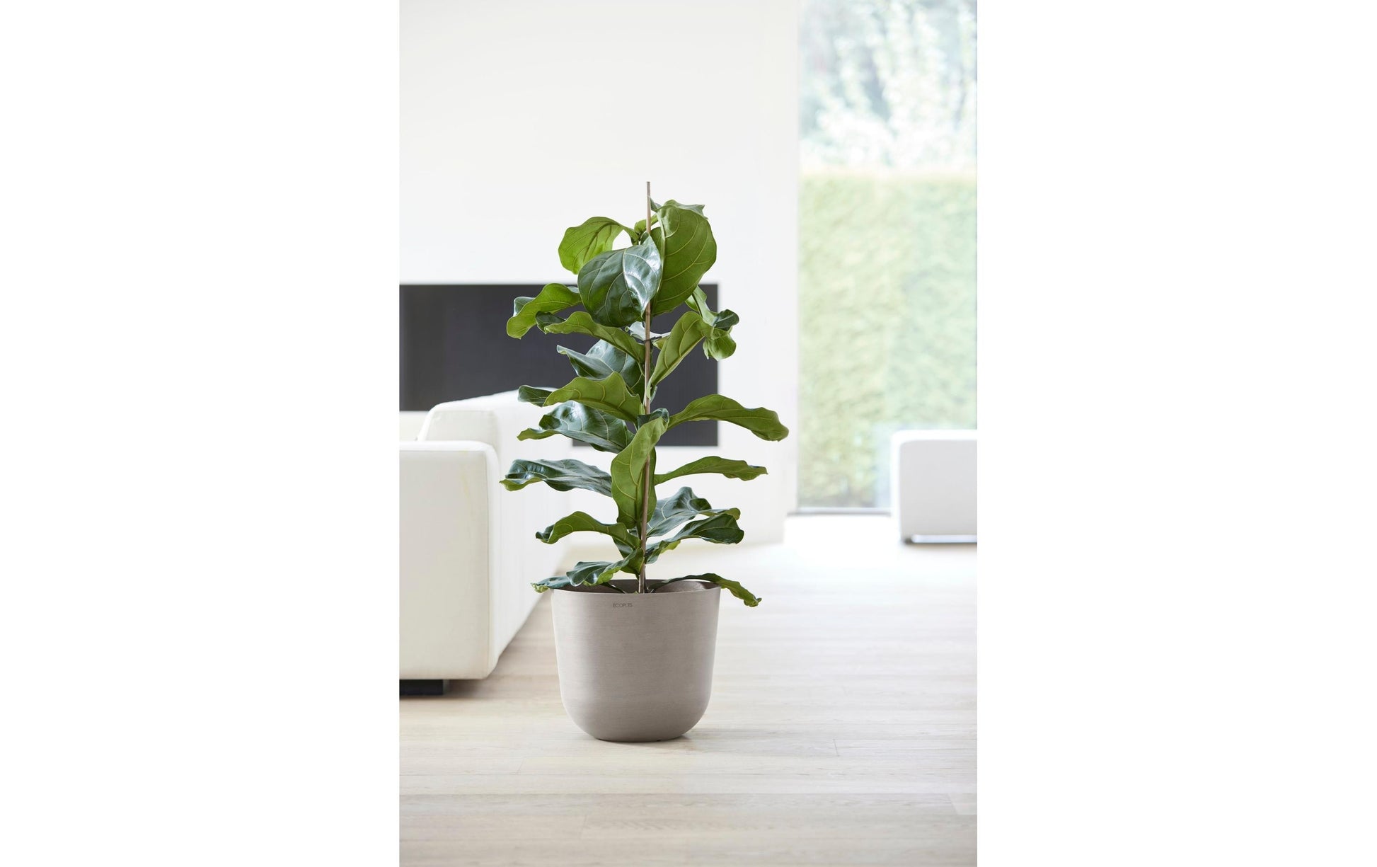 Ecopots Pflanzentopf – Ø 35 × 30,5 cm – Recycling-Kunststoff, Taupe