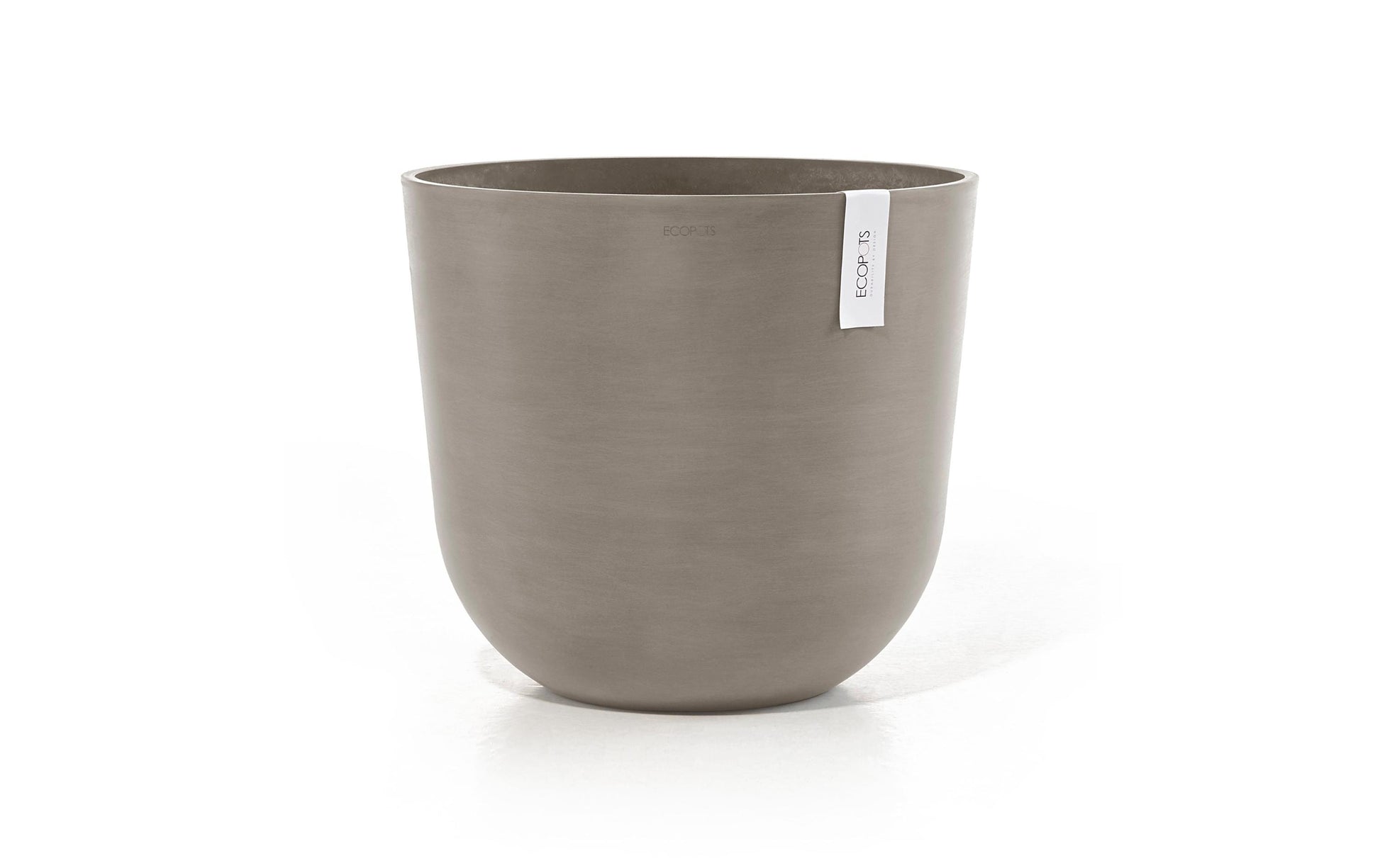 Ecopots Oslo Pflanzentopf – Ø 45 × 39,2 cm – Kunststoff, Taupe