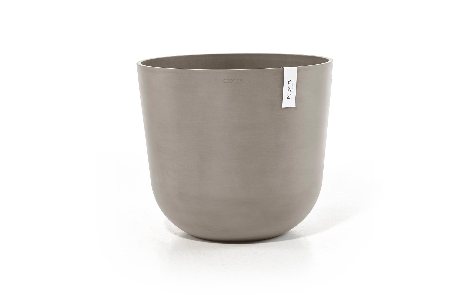 Ecopots Pflanzentopf – Ø 55 × 47,9 cm – Recycling-Kunststoff, Taupe