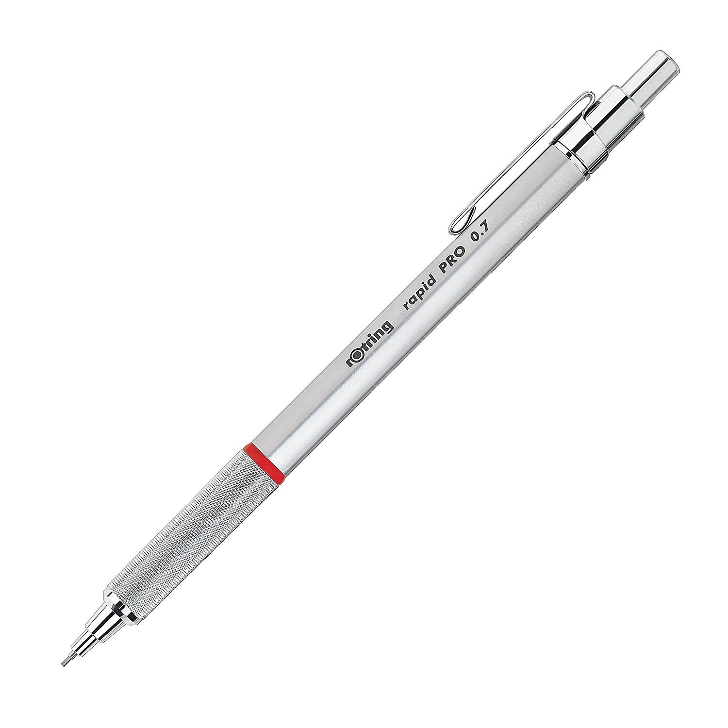 Rotring rapid PRO CHROM Druckbleistift – 0,7 mm – Metall – chrom/silber – mit Radierer