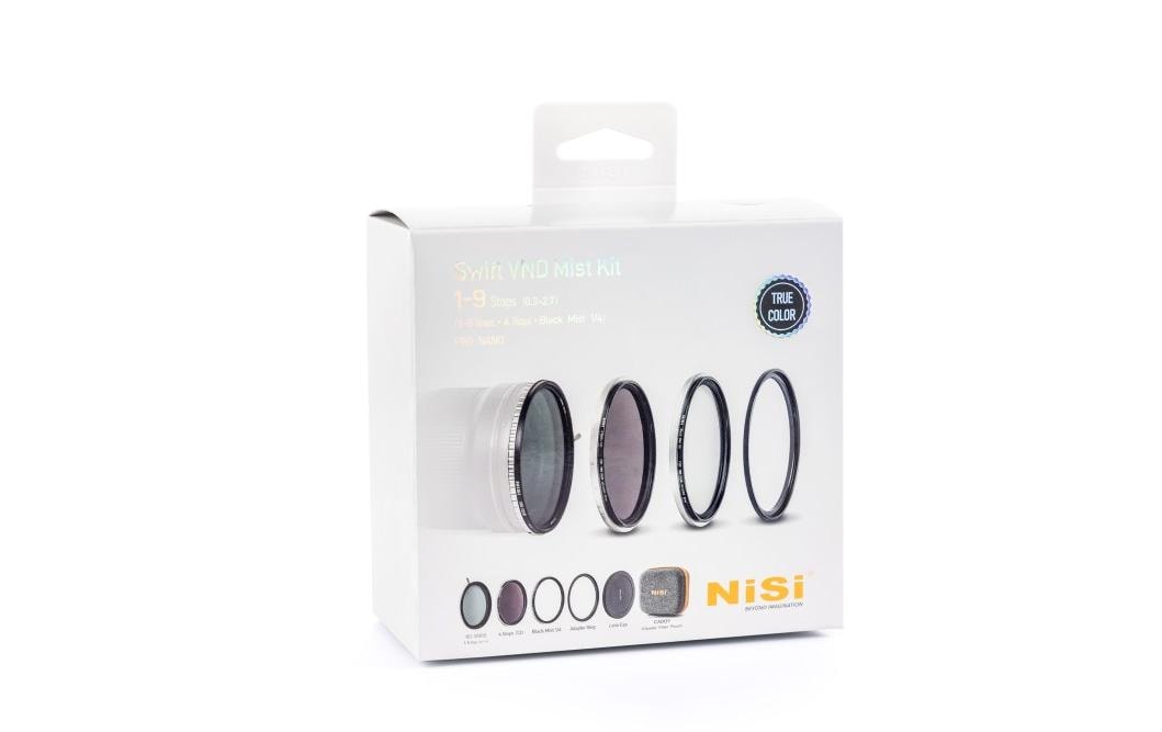 NiSi Swift VND Mist Kit 82 mm Filter-Set – ND1.5, ND4, VND – 1–9 Stufen – für 82 mm Filtergewinde – 4er-Pack