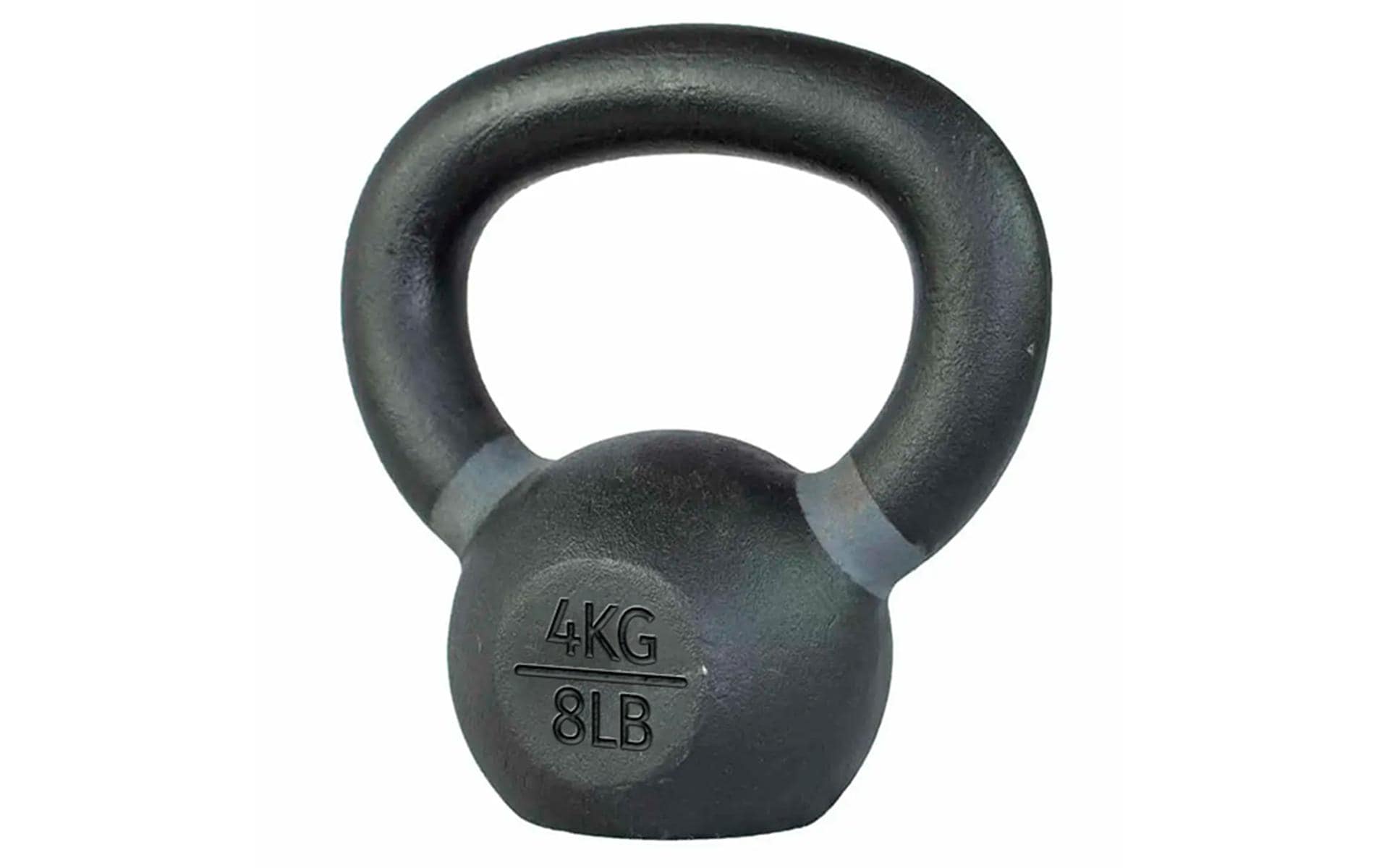 GladiatorFit Kettlebell – 4 kg, Ø 8,5 cm × 16,5 cm, Stahl (pulverbeschichtet), schwarz