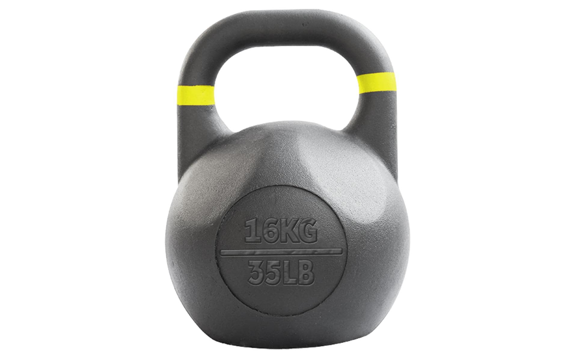 GladiatorFit Kettlebell – 16 kg – 28,5 cm Höhe, Ø 18,5 cm – Griffbreite 19,5 cm – Stahl, schwarz – 1 Stück