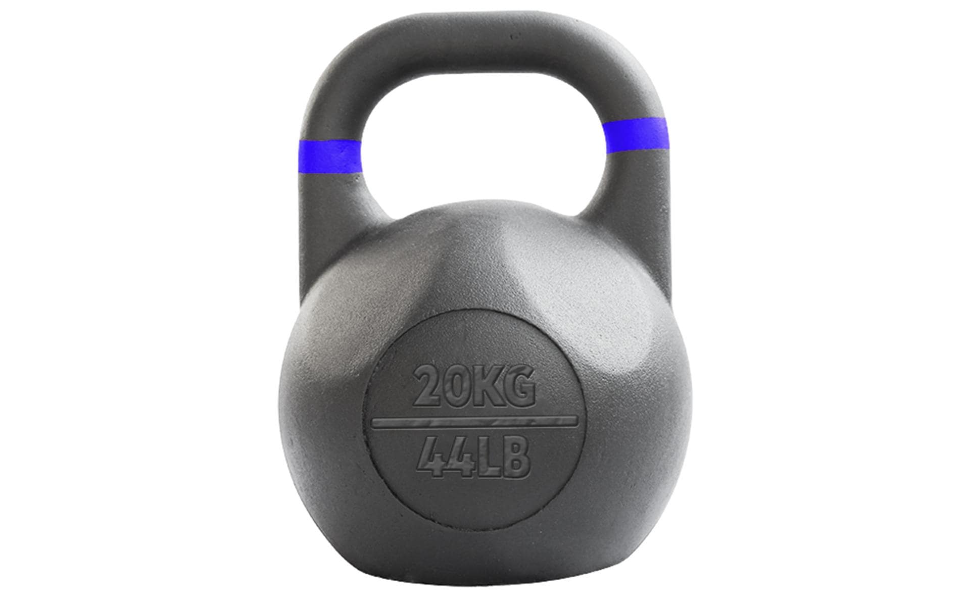 GladiatorFit Wettkampf-Kettlebell – 20 kg, Griffbreite 19,5 cm – Sockeldurchmesser 18,5 cm – Stahl, Schwarz