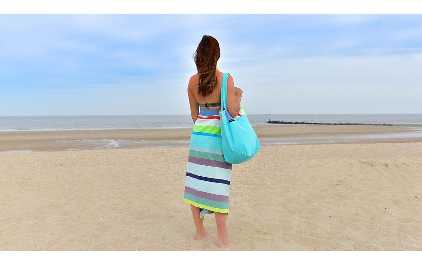 REMEMBER Strandtuch Hamam Laguna – 90 × 170 cm, Mehrfarbig, Mikrofaser/Baumwolle