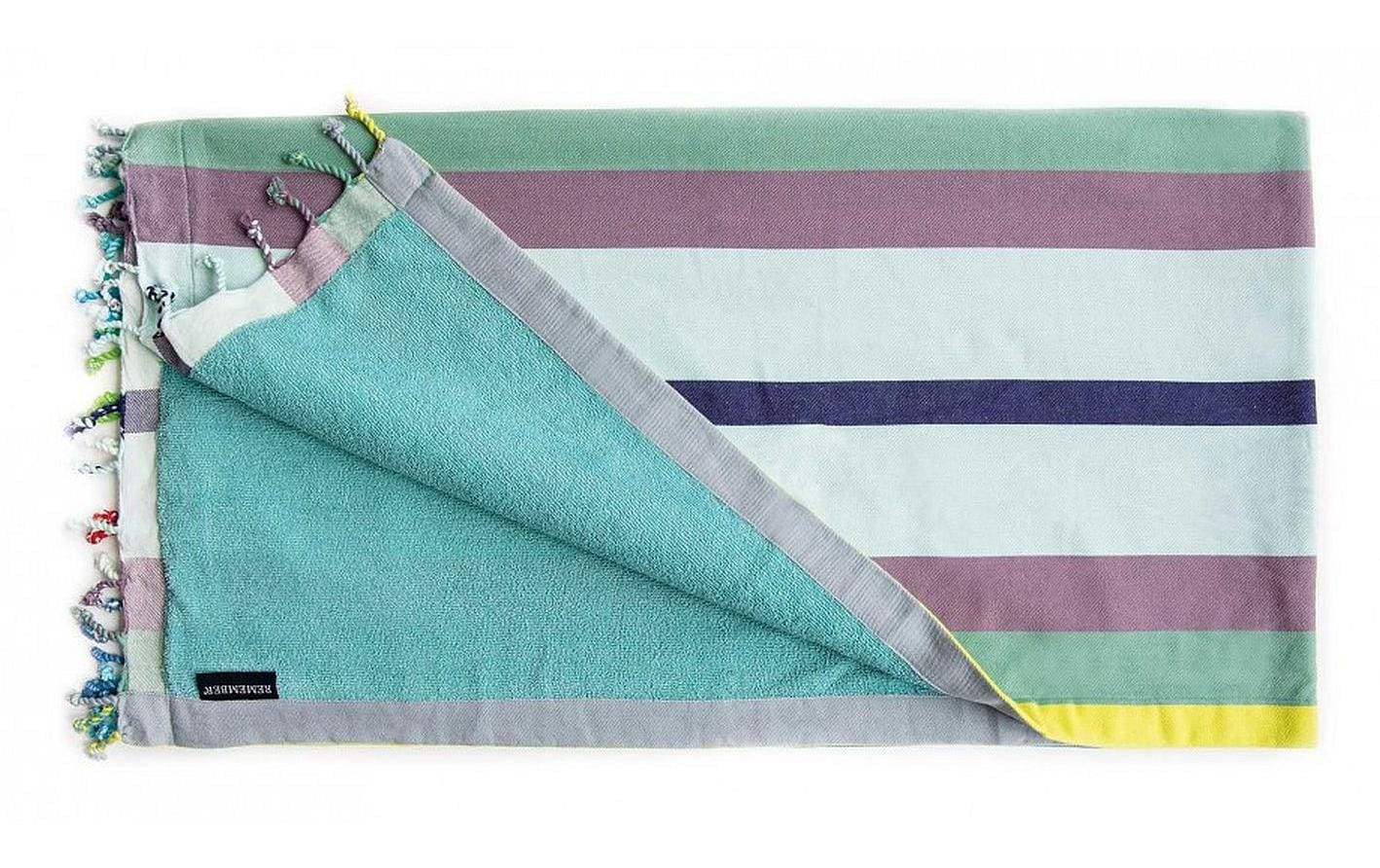 REMEMBER Strandtuch Hamam Laguna – 90 × 170 cm, Mehrfarbig, Mikrofaser/Baumwolle