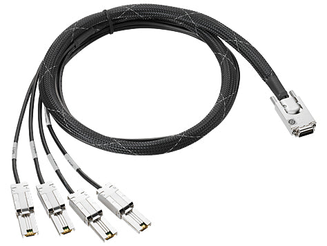 HPE MINISAS HD 1-4 FO – SAS-Kabel SFF-8470 zu SFF-8088, 4 m