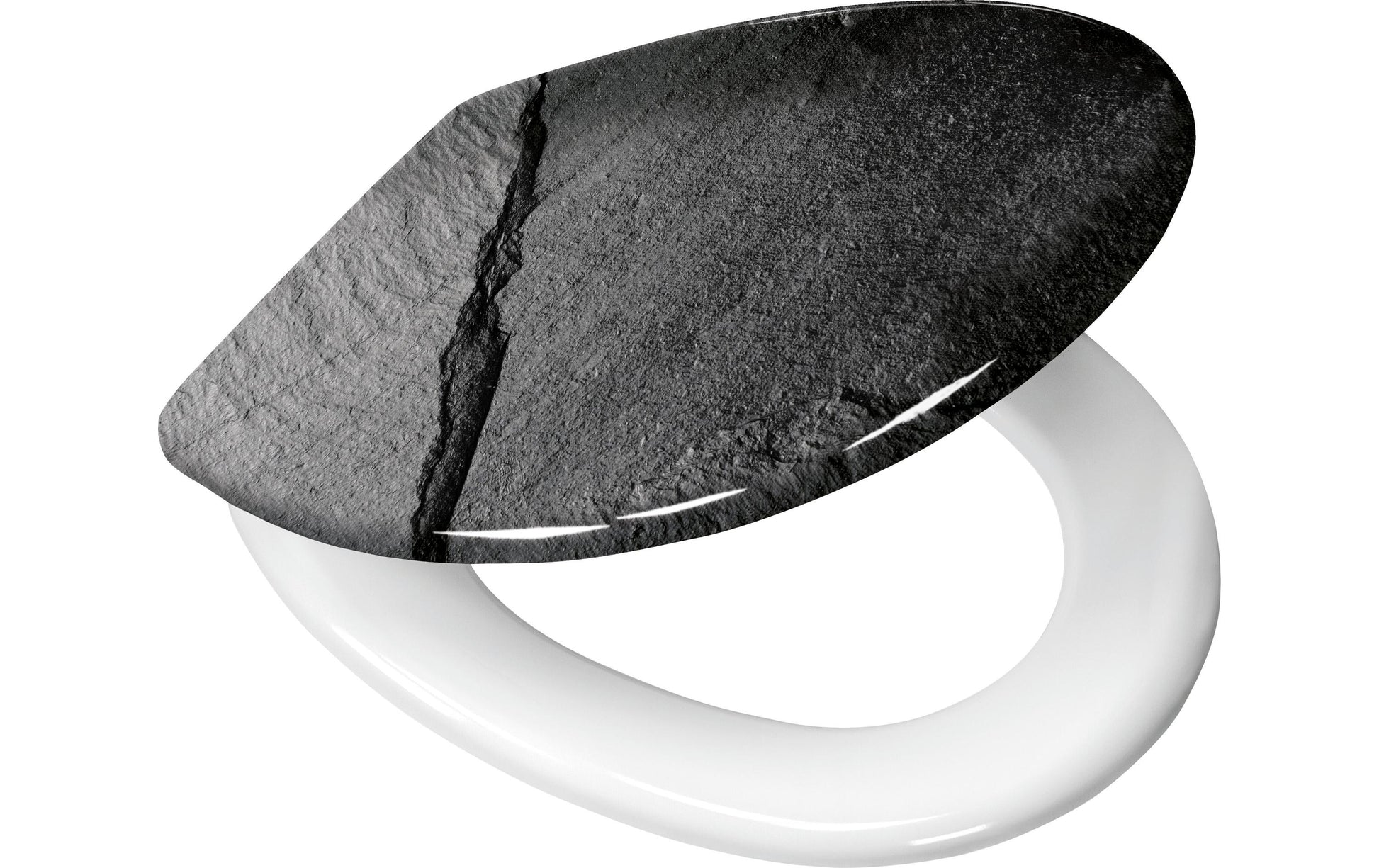 Kleine Wolke 1862905075 – Toilettensitz – Duroplast, schwarz, mit Deckel, Soft-Close-System, 37 × 45 cm