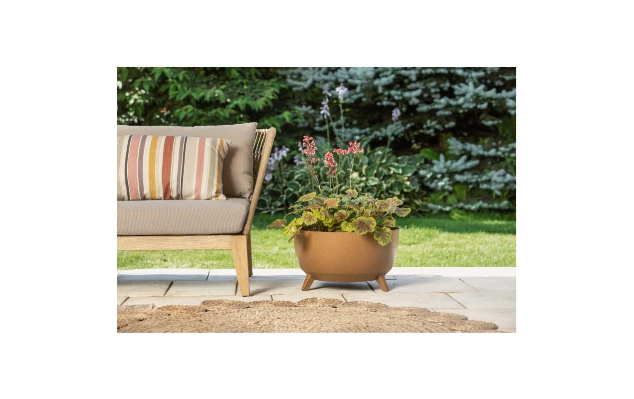 Neogard Blumentopf – Ø 40 × 20,5 cm – Recycling-Kunststoff, Braun