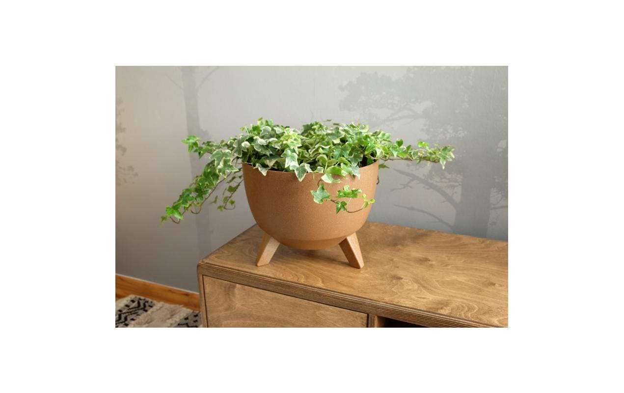 Neogard Blumentopf – Ø 40 × 20,5 cm – Recycling-Kunststoff, Braun