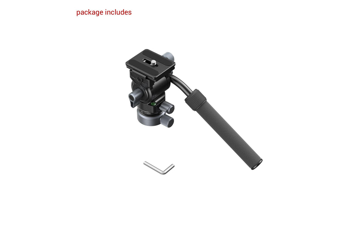 SmallRig CH20 Videokopf – 4 kg Traglast, 360° Pan, 1/4"/3/8" – für Arca-Swiss Schnellwechselplatten