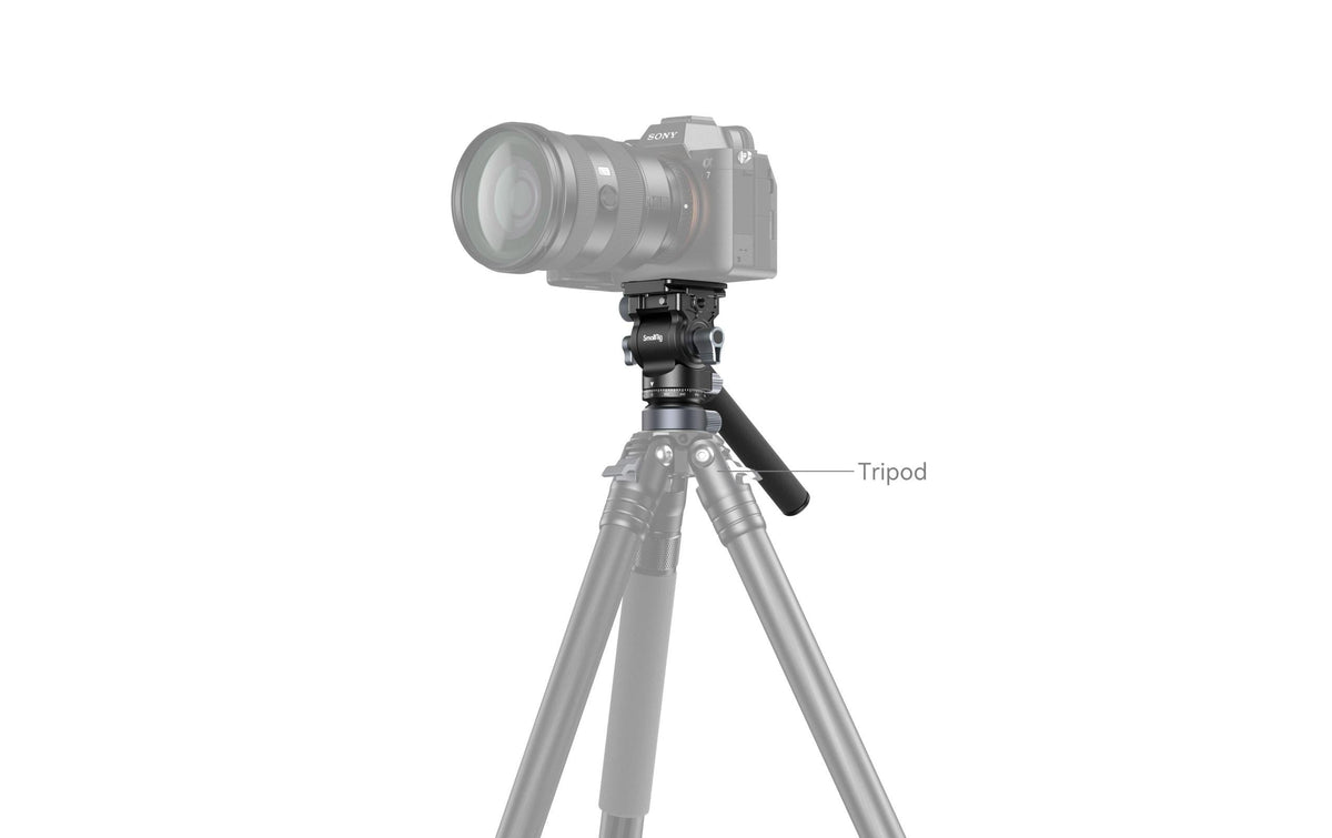 SmallRig CH20 Videokopf – 4 kg Traglast, 360° Pan, 1/4"/3/8" – für Arca-Swiss Schnellwechselplatten