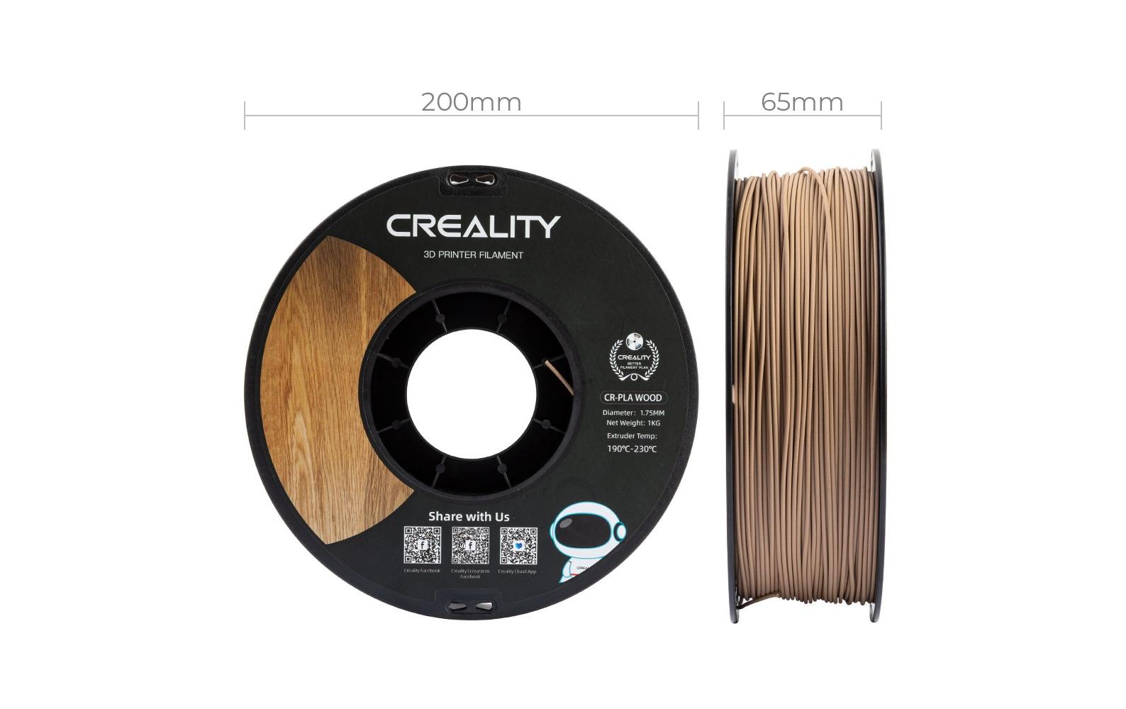Creality 3D-Drucker-Filament PLA (Holzfaser) 1,75 mm Braun, 1 kg
