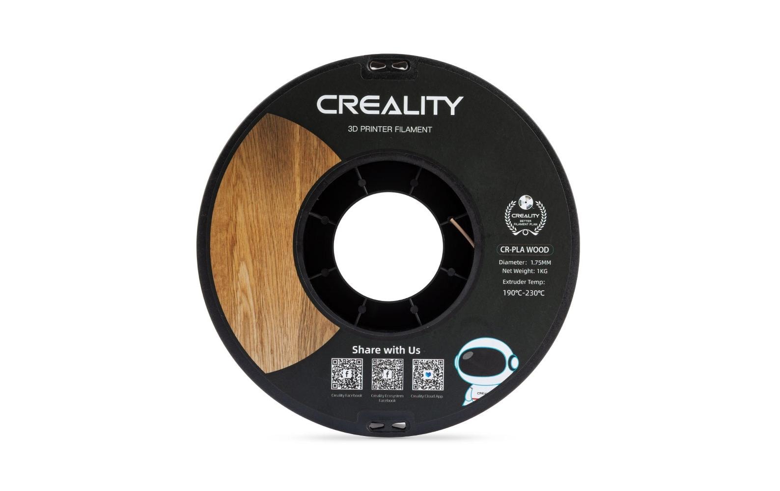 Creality 3D-Drucker-Filament PLA (Holzfaser) 1,75 mm Braun, 1 kg