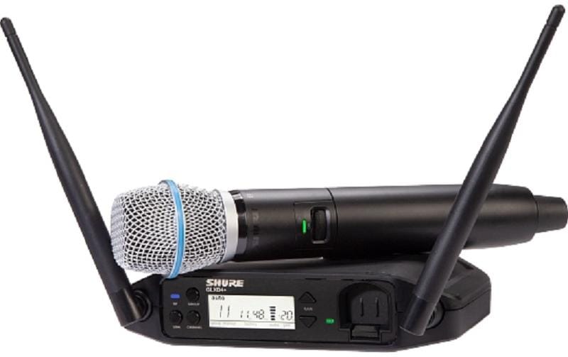 Shure GLXD24+E BETA 87A Bühnenmikrofon – XLR, 6,35 mm Klinke, Kabellos, Superniere, 5'725–5'875 MHz