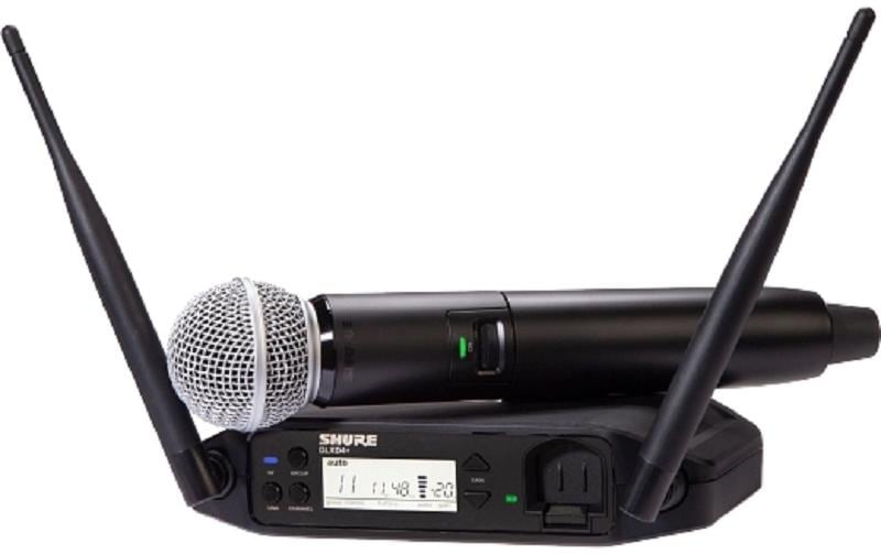 Shure GLXD GLXD24+E/SM58-Z4 Bühnenmikrofon – XLR, 6,35 mm Klinke, Kabellos, Niere, 2,4–5,8 GHz