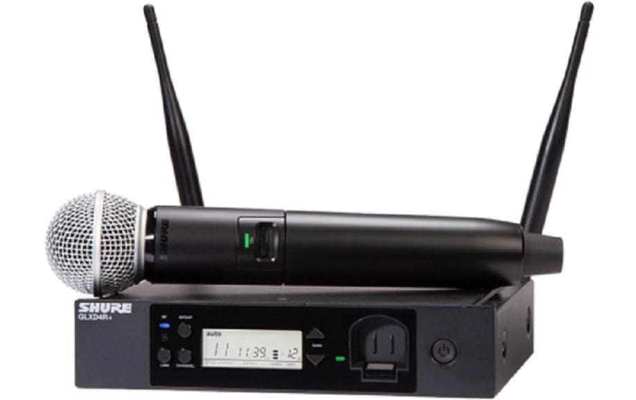 Shure GLXD24R+E/SM58-Z4 – Bühnenmikrofon – XLR, 6,35 mm Klinke, Kabellos, Niere, 5725–5875 MHz, Schwarz