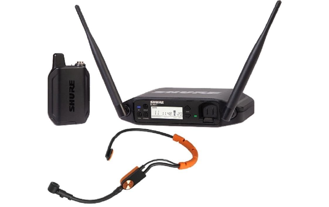 Shure GLXD14+E/SM31-Z4 Headsetmikrofon – XLR/6,35 mm Klinke/Mini XLR, Kabellos, Niere, 50–20'000 Hz