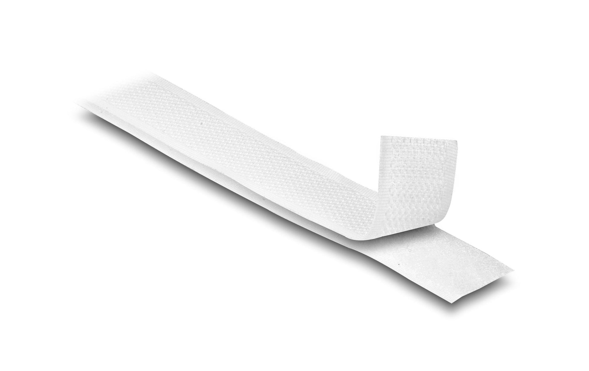 DeLOCK Klettband – 20 mm × 5 m – Weiss – Zuschneidbar, Nylon