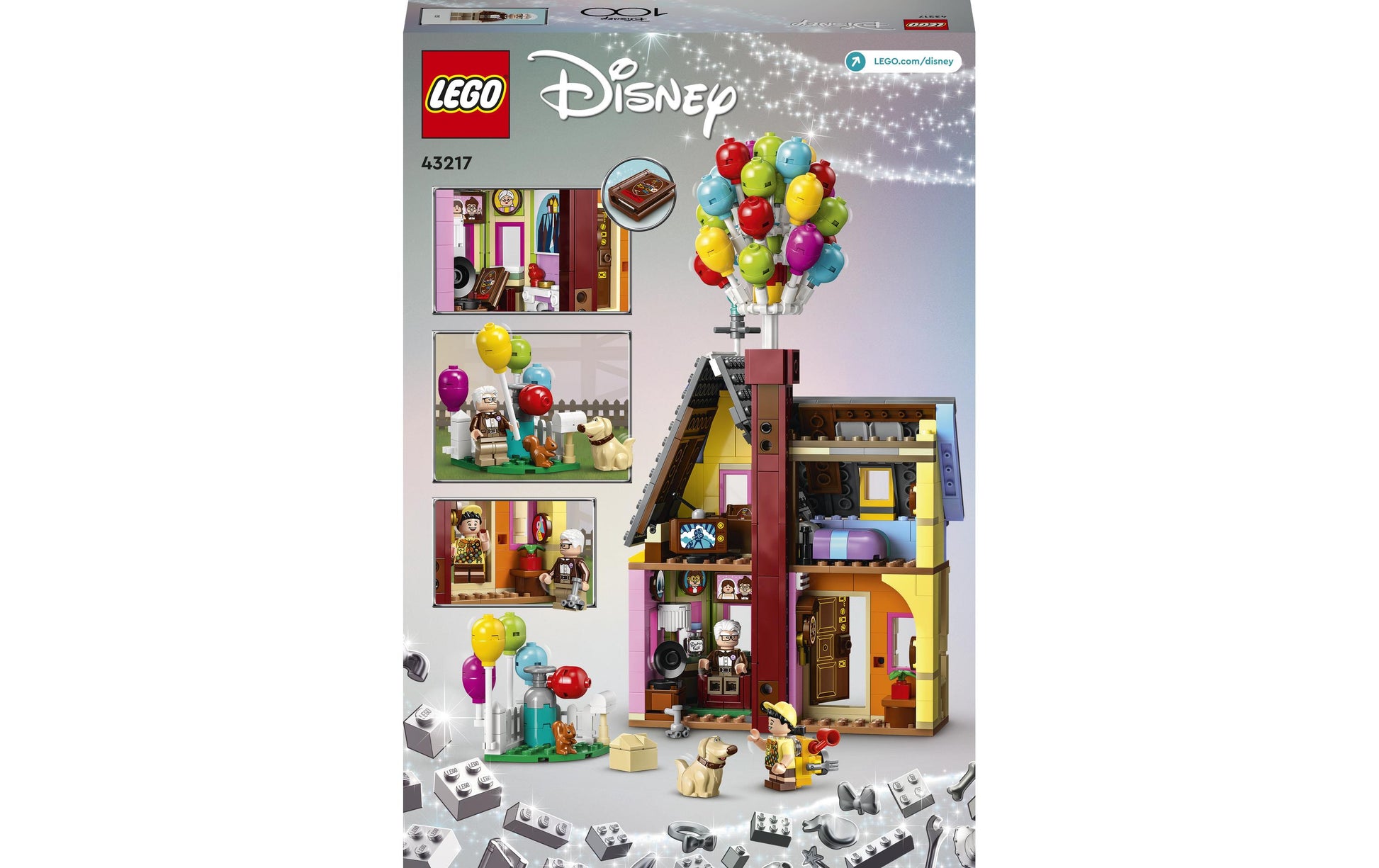 LEGO Carls Haus aus Oben 3D-Puzzle – Disney – 598 Teile – 15 × 27 × 11 cm – ab 9 J.