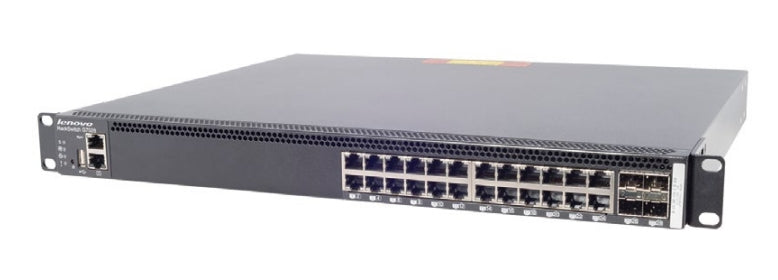 Lenovo RackSwitch G7028 – Managed L2 Switch – 24× 1G, 4× SFP+, 19", 1U