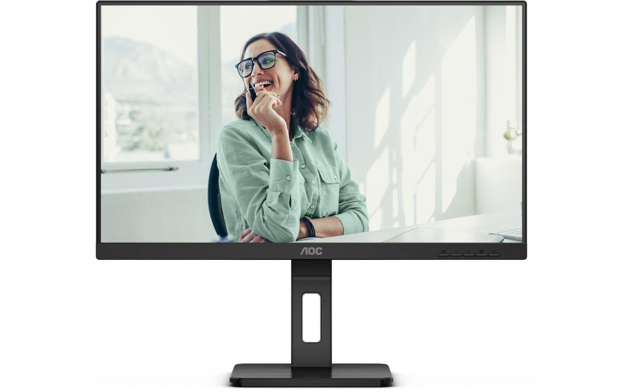 AOC Monitor, 23,8", 300 cd/m², Daisy Chain, USB-C, USB-Hub, Integrierte Lautsprecher, VESA 100 × 100, Schwarz