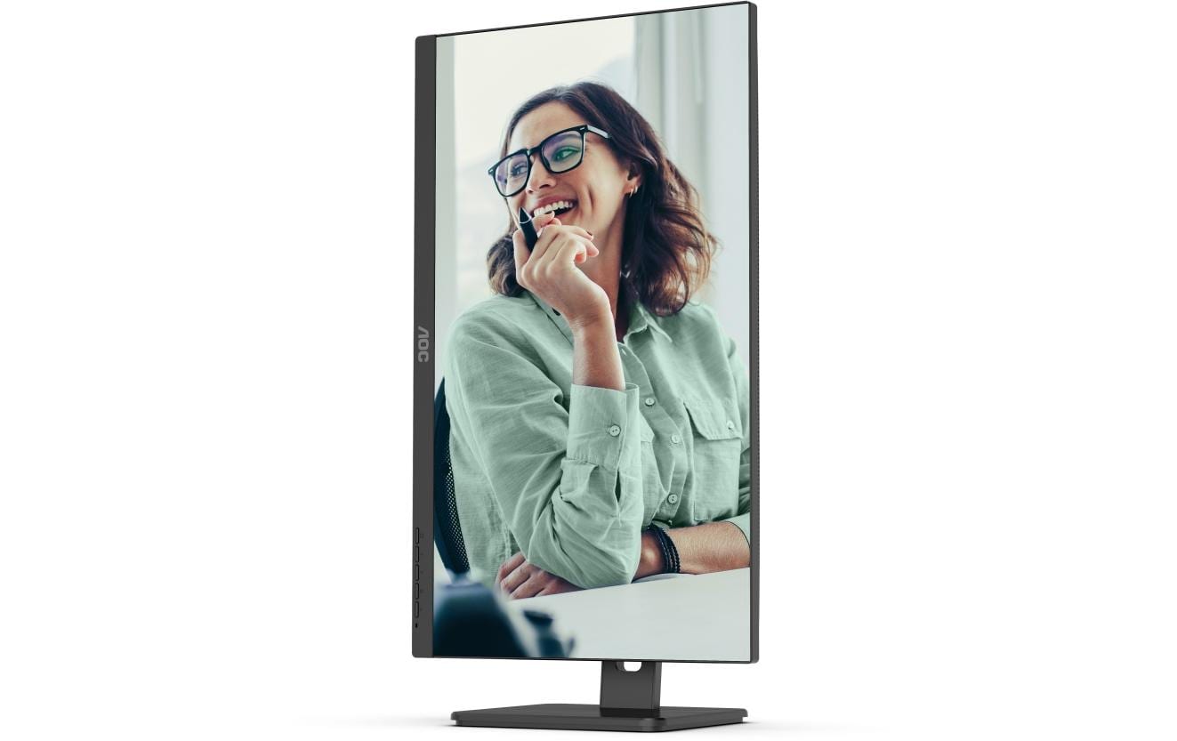 AOC Monitor, 23,8", 300 cd/m², Daisy Chain, USB-C, USB-Hub, Integrierte Lautsprecher, VESA 100 × 100, Schwarz