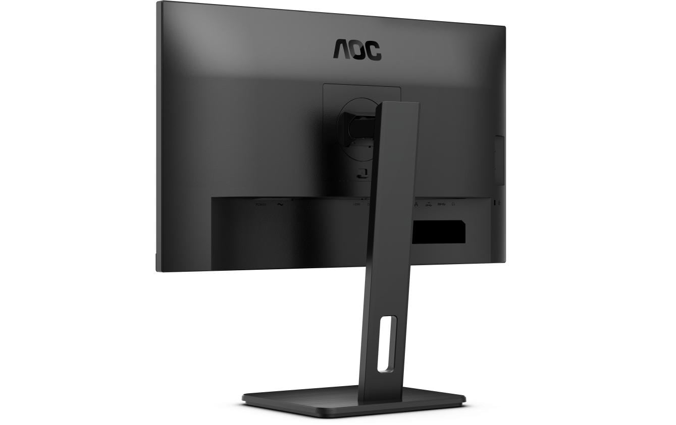 AOC Monitor, 23,8", 300 cd/m², Daisy Chain, USB-C, USB-Hub, Integrierte Lautsprecher, VESA 100 × 100, Schwarz
