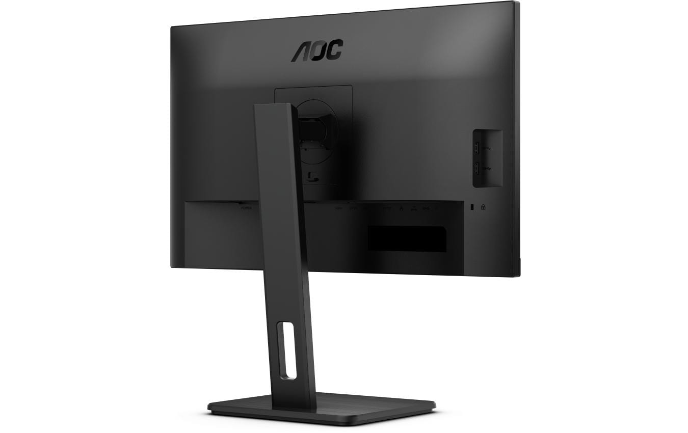 AOC Monitor, 23,8", 300 cd/m², Daisy Chain, USB-C, USB-Hub, Integrierte Lautsprecher, VESA 100 × 100, Schwarz