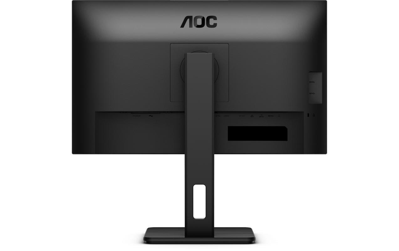 AOC Monitor, 23,8", 300 cd/m², Daisy Chain, USB-C, USB-Hub, Integrierte Lautsprecher, VESA 100 × 100, Schwarz