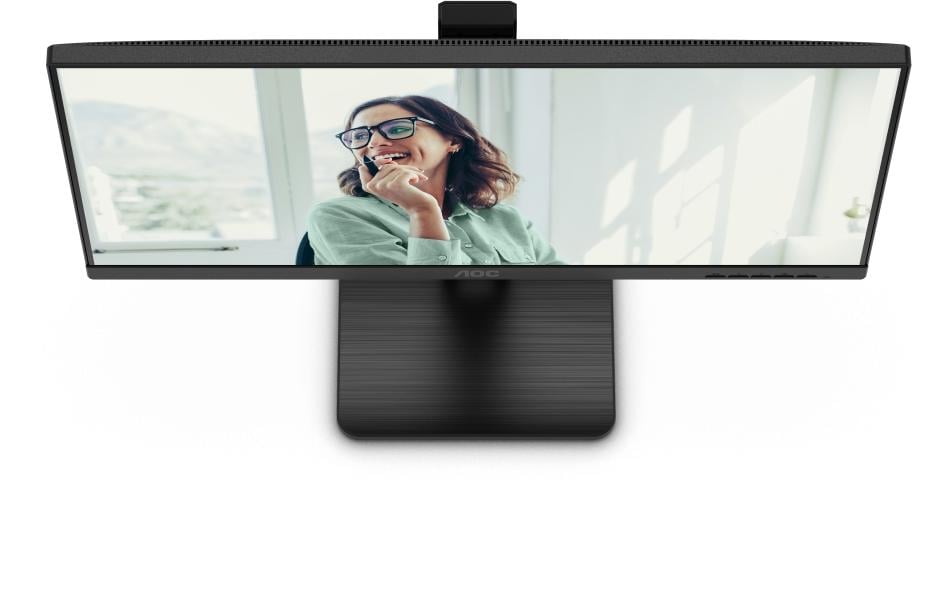 AOC Monitor, 23,8", 300 cd/m², Daisy Chain, USB-C, USB-Hub, Integrierte Lautsprecher, VESA 100 × 100, Schwarz