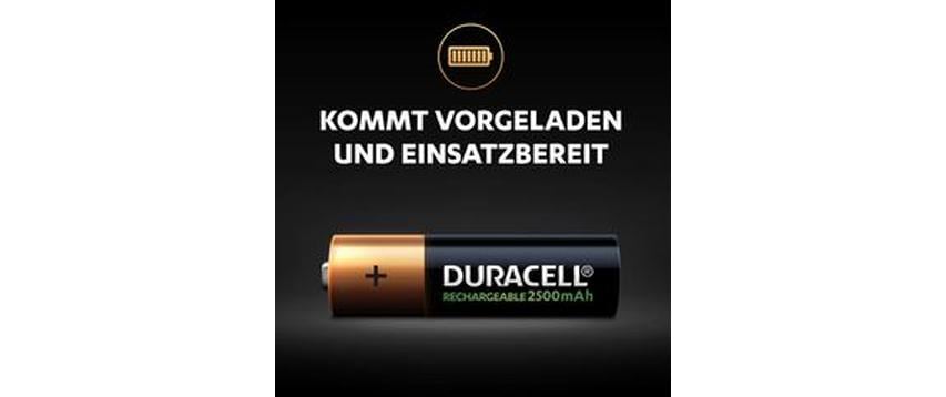 Duracell Akku 1,2 V 2500 mAh 3,00 Wh Ni-MH