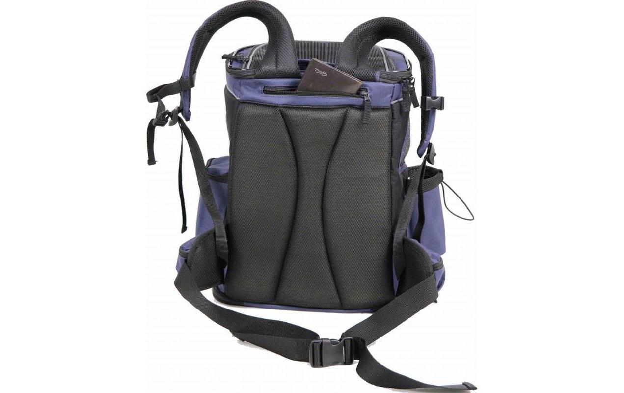 Deek Tiertransport-Rucksack Montana – Polyester – Schwarz/Dunkelblau, 340 × 430 × 300 mm