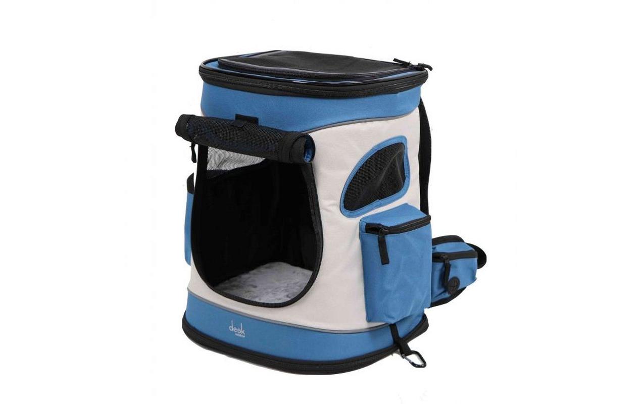 Deek Tiertransport-Rucksack Montana – reflektierend, rückenschonend, Polyester – Petrol, 340 × 430 × 300 mm