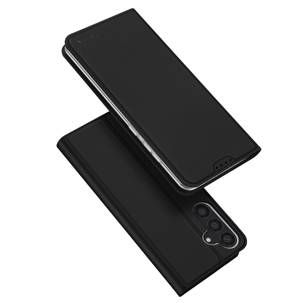 Nevox Vario Folio – für Samsung Galaxy S25, mit Ständer, mit Kartenfach, PU+TPU, Schwarz
