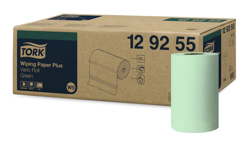 Tork Putzrolle Advanced – 2-lagig, grün, 230 mm × 55 m, für Tork W5 Spender, 10 Rollen