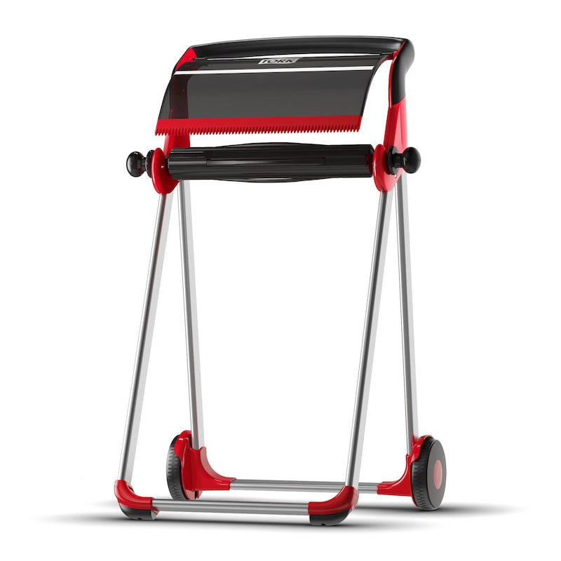 Tork Putzrollenspender Bodenständer – für W1, Metall/Kunststoff, Rot, 646 × 1'006 × 530 mm