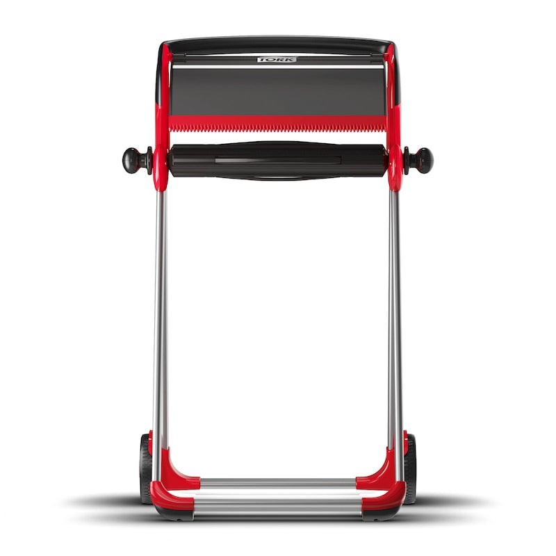 Tork Putzrollenspender Bodenständer – für W1, Metall/Kunststoff, Rot, 646 × 1'006 × 530 mm