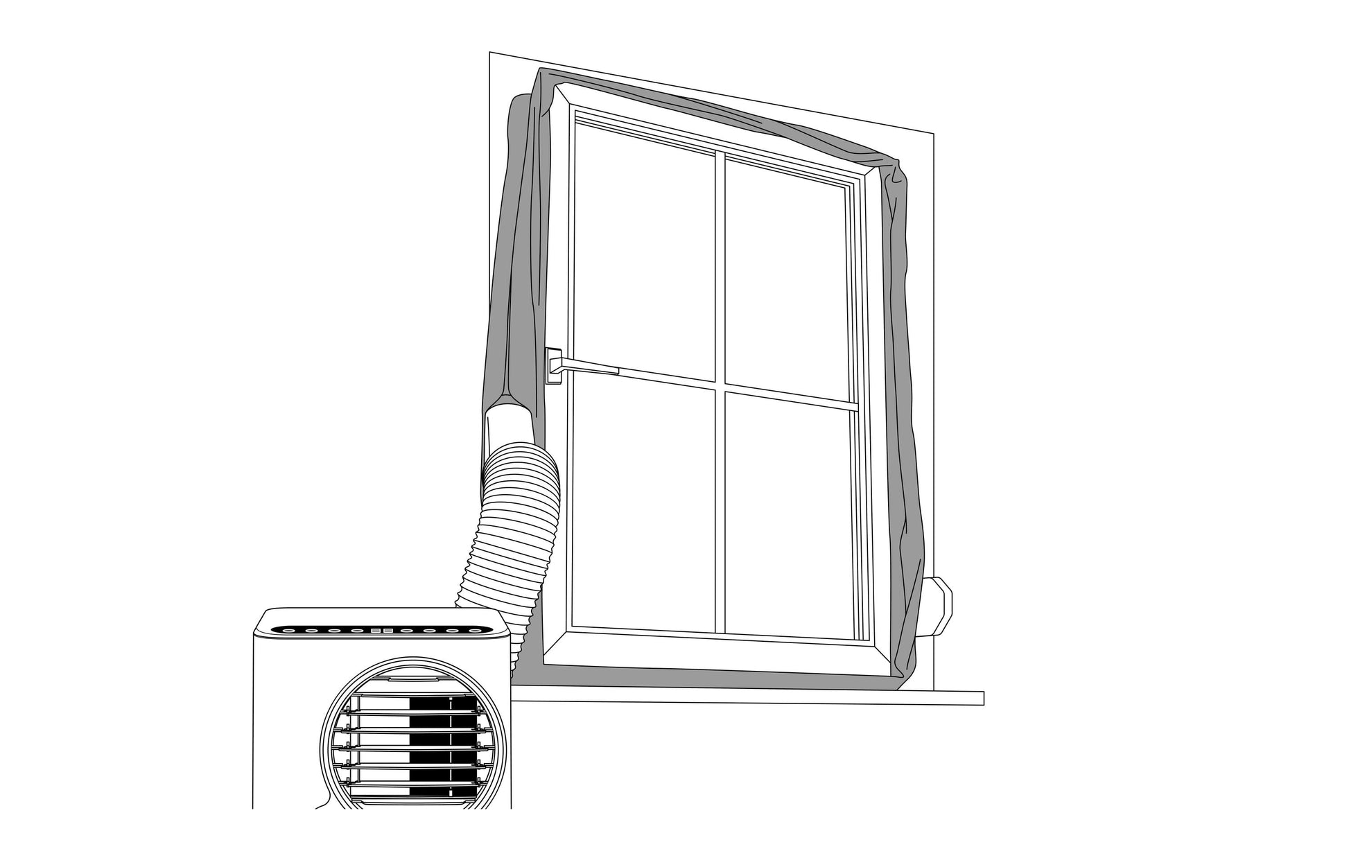 Furber Fensterabdichtungskit – 200 cm × 39 cm, Weiss, für Fenster