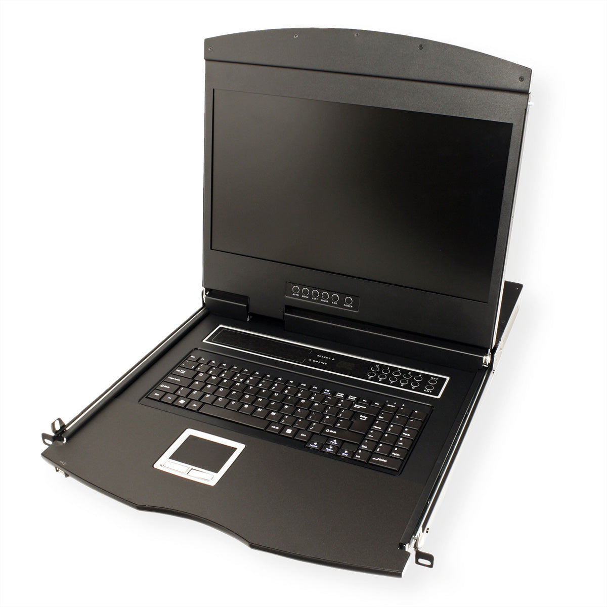 VALUE 19" Rack-LCD-Konsole – 8-Port VGA KVM – 1366 × 768, USB 2.0, CH-Layout – 1U
