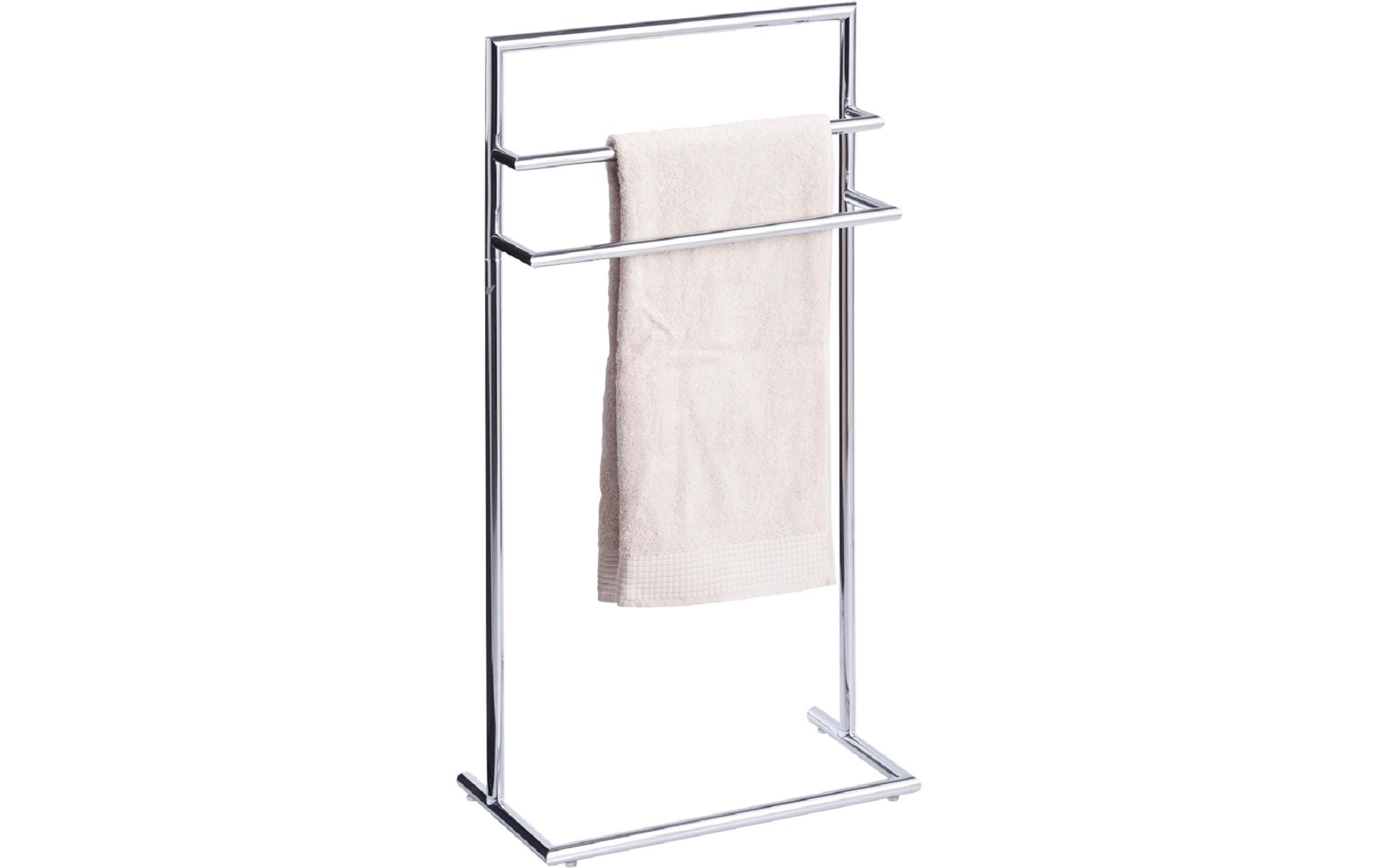 Zeller Present Handtuchständer – 3 Arme, 43,5×23×83 cm, Metall, Silber