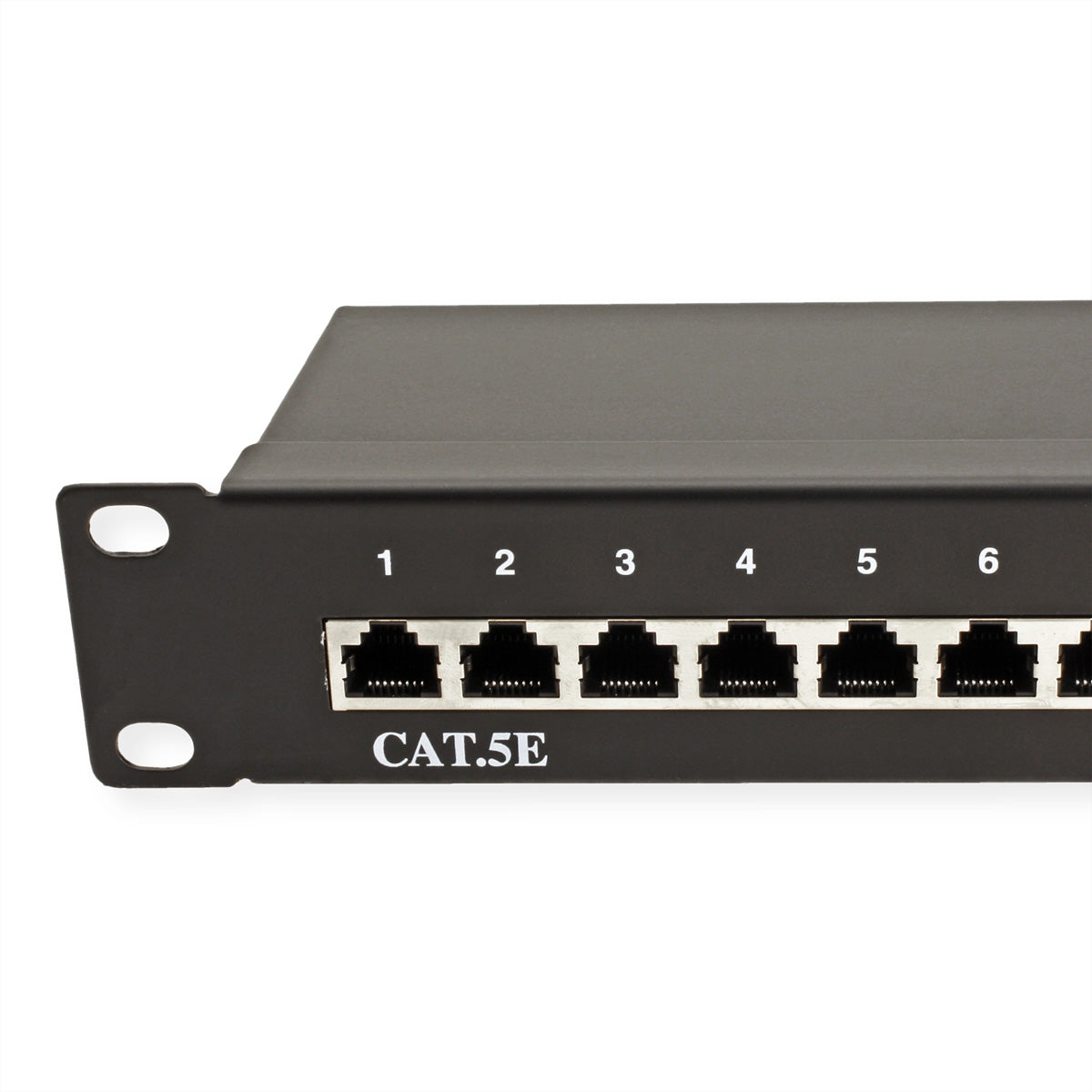 VALUE Patchpanel – 19", Kat.5e, 24× RJ-45, geschirmt (STP), Schwarz