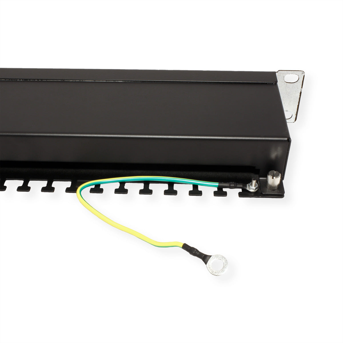 VALUE Patchpanel – 19", Kat.5e, 24× RJ-45, geschirmt (STP), Schwarz