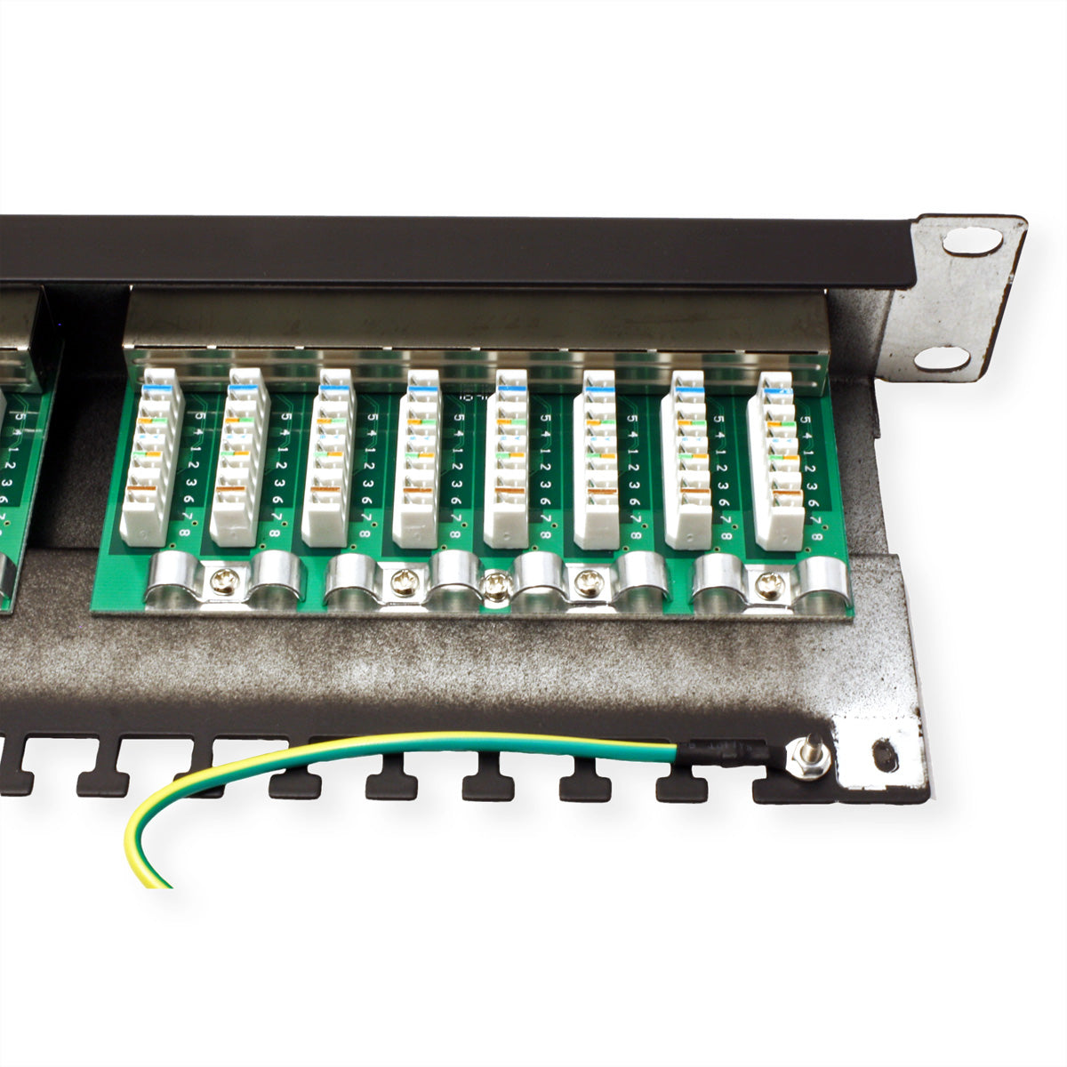 VALUE Patchpanel 19" – 24× RJ-45, Cat5e (Klasse D), geschirmt, 1U, schwarz