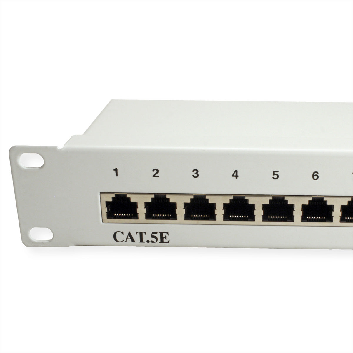 VALUE 19" Patchpanel – Kat.5e, 24× Ports, geschirmt (STP), Krone LSAplus, lichtgrau