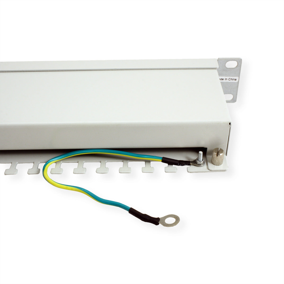 VALUE 19" Patchpanel – Kat.5e, 24× Ports, geschirmt (STP), Krone LSAplus, lichtgrau