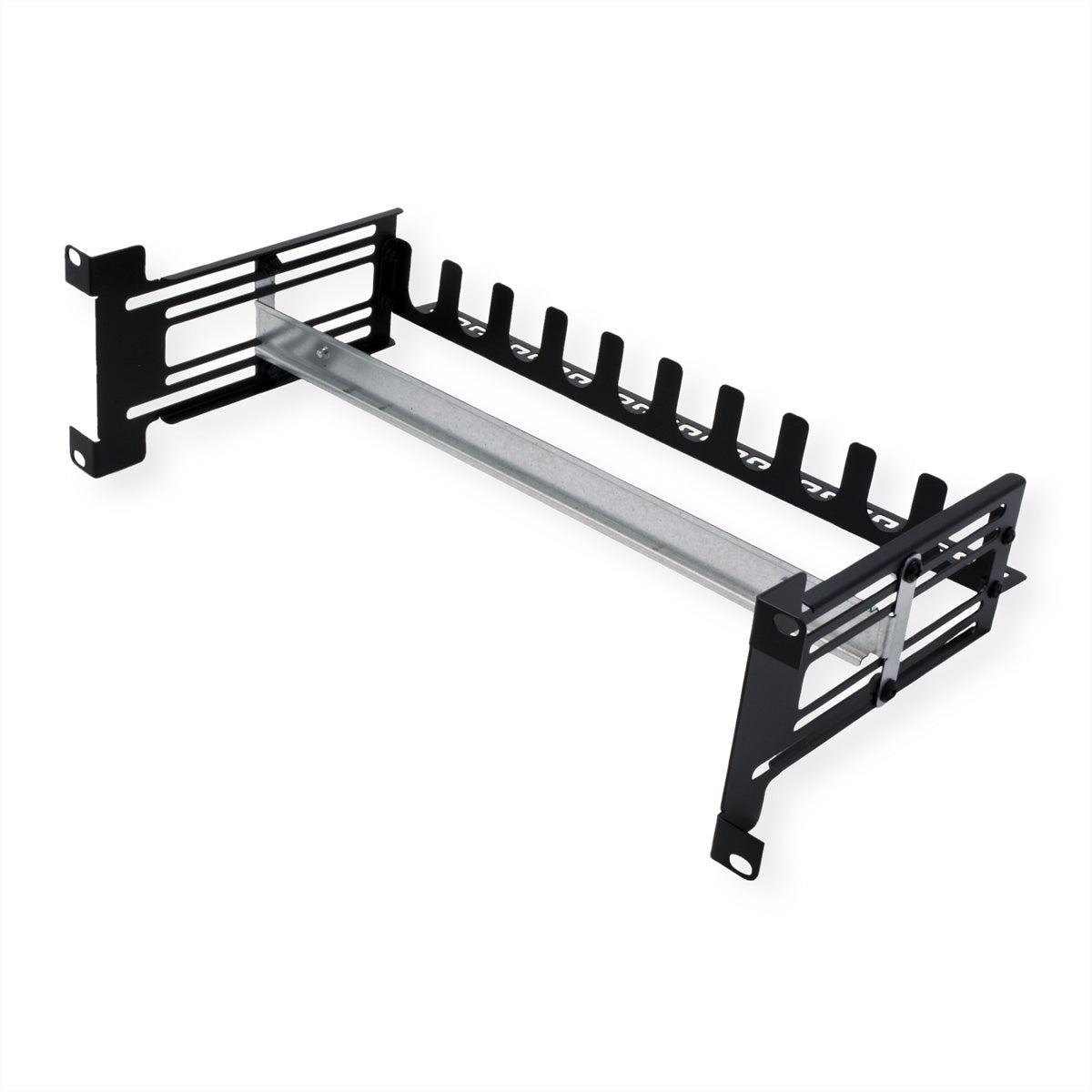 VALUE 19" Tragrahmen für Hutschienengeräte – Rack-Zubehör – 3U, Tragkraft 6 kg, Schwarz