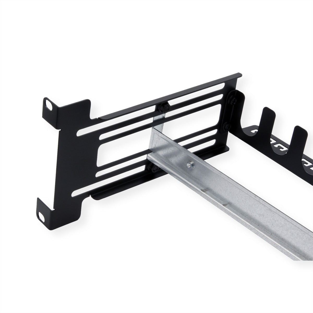 VALUE 19" Tragrahmen für Hutschienengeräte – Rack-Zubehör – 3U, Tragkraft 6 kg, Schwarz