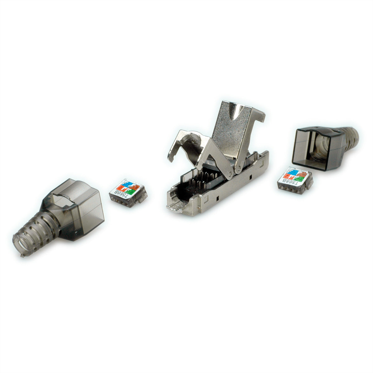 VALUE 26.99.0380 RJ-45-Kupplung – Cat6a, S/UTP (STP), AWG 22, Silber